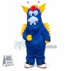 The Blue Furry Dragon With Gills Mascot Costume
