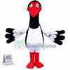 Flying Red-billed Crane Mascot Soft Costume