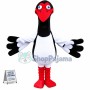 Flying Red-billed Crane Mascot Soft Costume