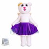Actor Bear Wearing Purple Skirt Mascot Costume