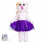 Actor Bear Wearing Purple Skirt Mascot Costume