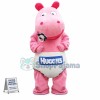Baby Pink Hippo Wearing Diapers Mascot Costume