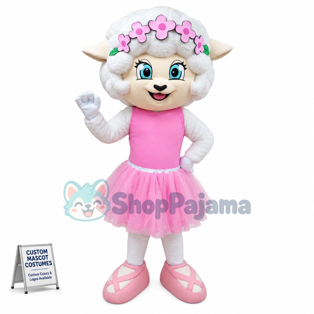 The Graceful Ballerina Sheep Mascot Costume