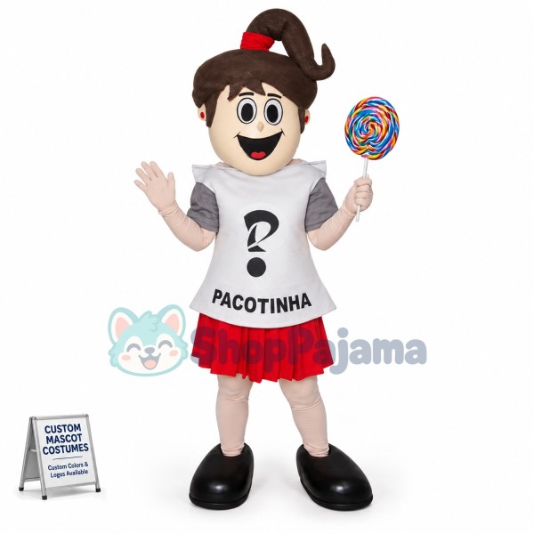 Uniformly Dressed Packing Staff Mascot Costume