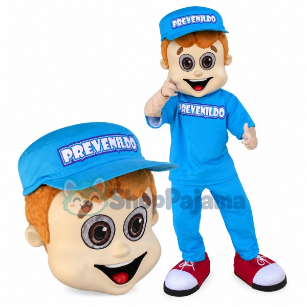 The Outgoing Blonde Boy Mascot Costume
