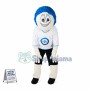 Blue Haired Defender Doll Mascot Costume