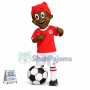 Black Boy Playing Football Mascot Costume