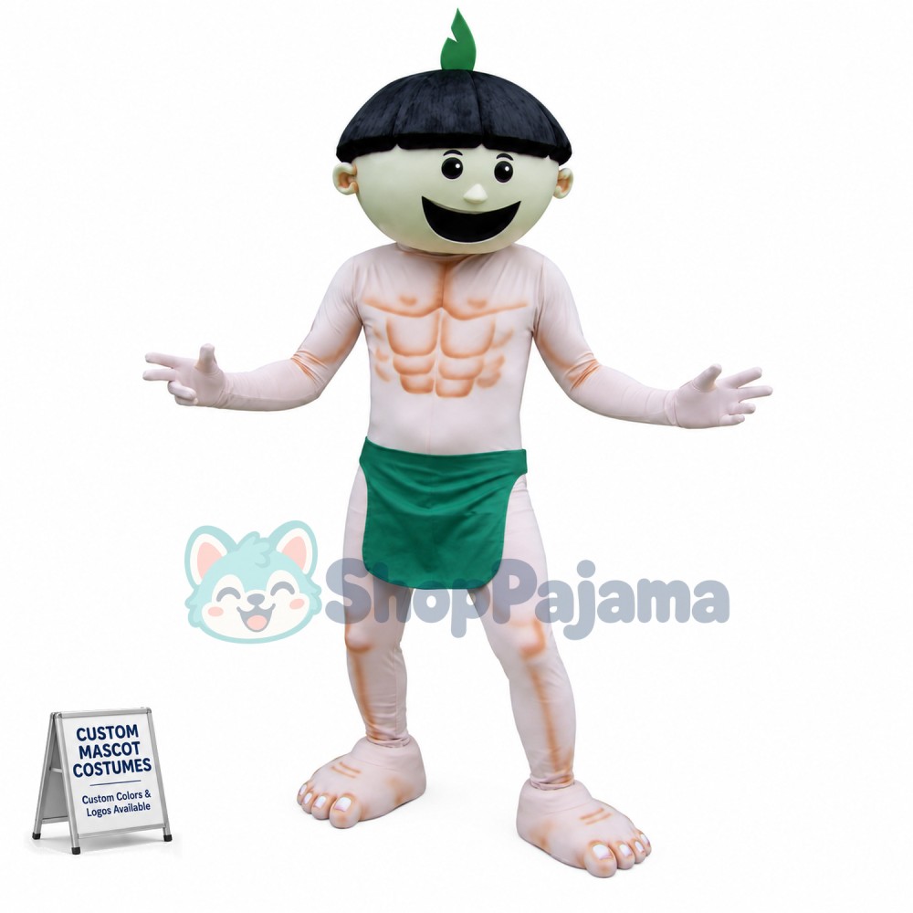 The Bare Muscular Geek Mascot Costume