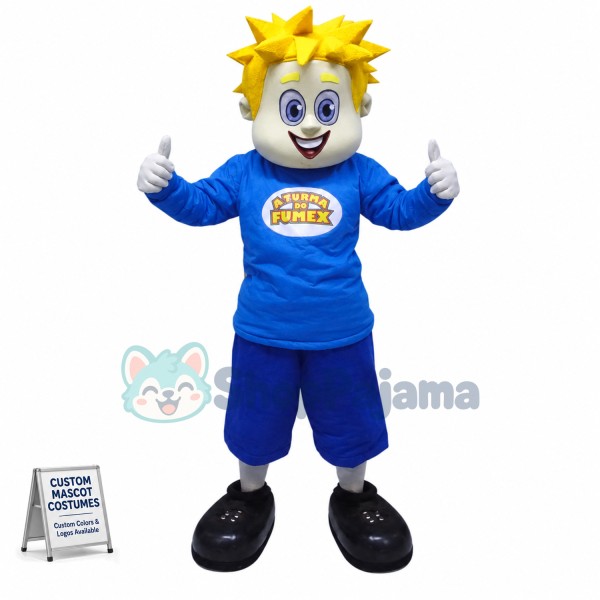 Joyful The Blonde Student Mascot Costume