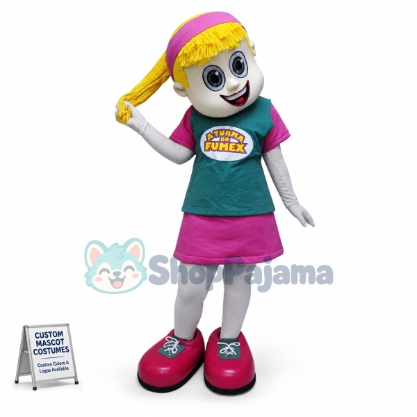 Joyful The Blonde Student Mascot Costume