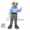 Elderly Couple Wearing Formal Suit Mascot Costume