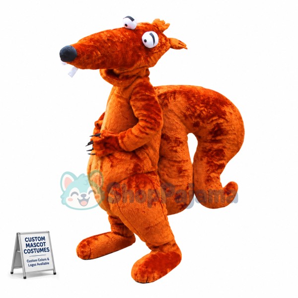 Brown Mole With Big Plush Tail Mascot Costume