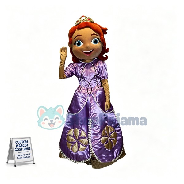 The Dark Skinned Version of Princess Sophia Mascot Costume