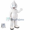 Adult Cartoon Soft White Raindrop Mascot Costume