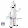 Adult Cartoon Soft White Raindrop Mascot Costume