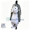 Thinking The Gray Stupid Donkey Mascot Costume