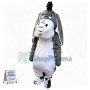 Thinking The Gray Stupid Donkey Mascot Costume