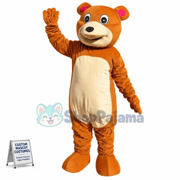 Adult Size Kind Bear Mascot Costume
