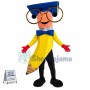 Doctor Crooked Yellow Pencil Mascot Costume