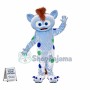 Alien Monster With Brown Hair Mascot Costume