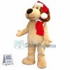 Adult Beige Dog Mascot Costume For Christmas Event
