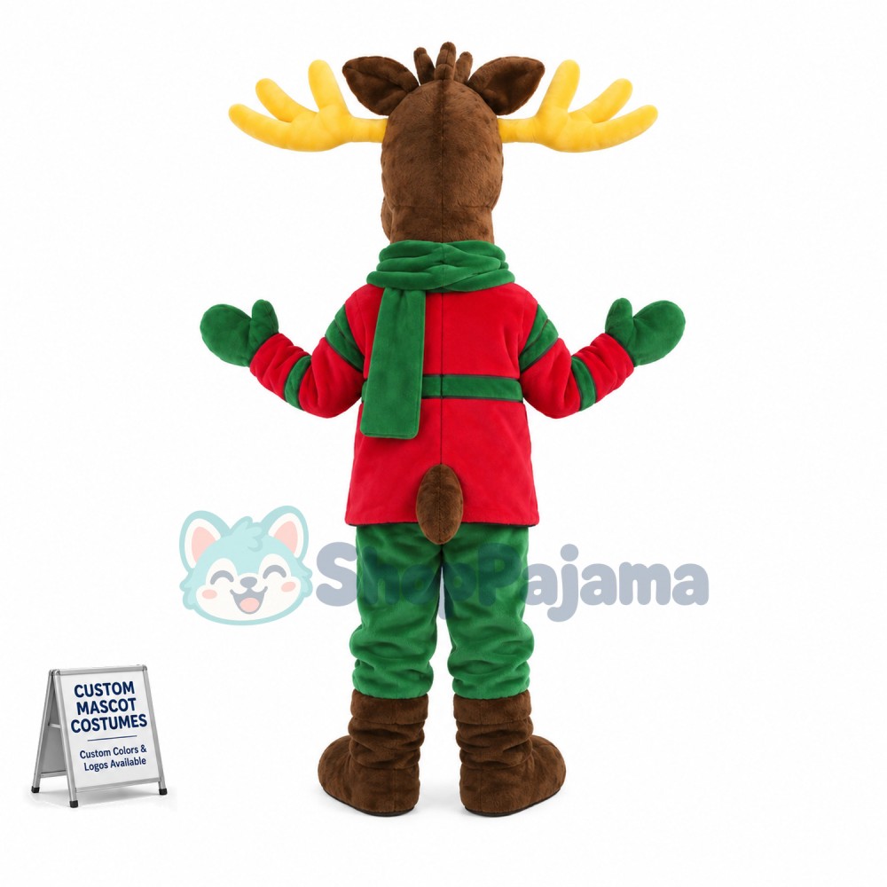 Christmas Reindeer Mascot Adult Costume 