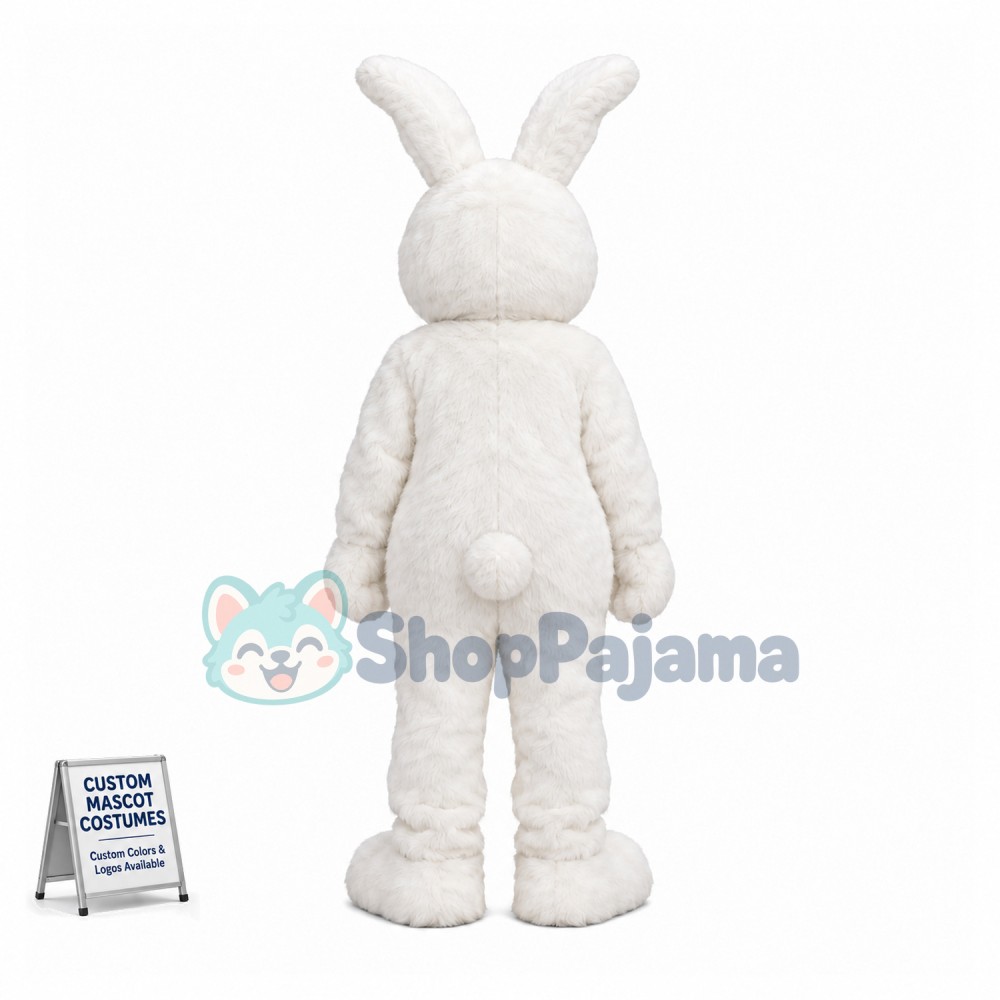 White Rabbit With Top Hat Mascot Adult Costume 