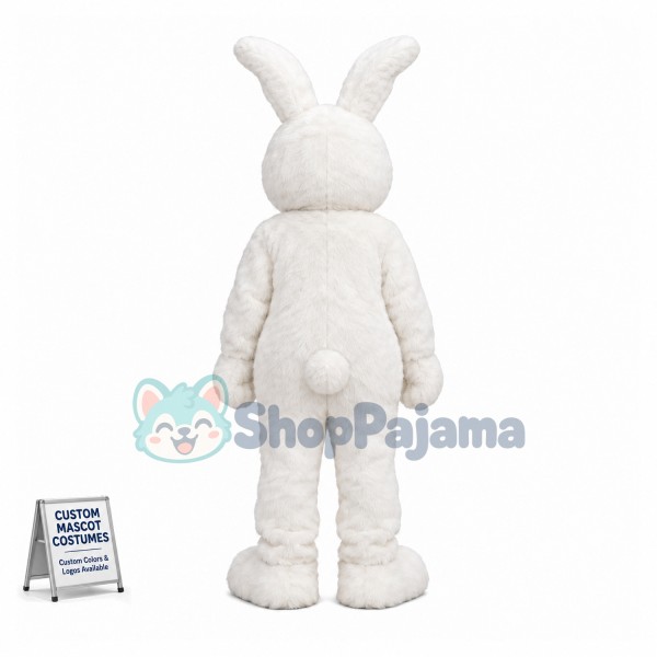 White Rabbit With Top Hat Mascot Adult Costume 