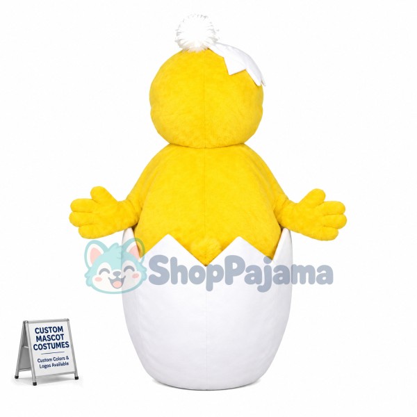 Adorable Newborn Chicken In Egg Shell Mascot Costume	