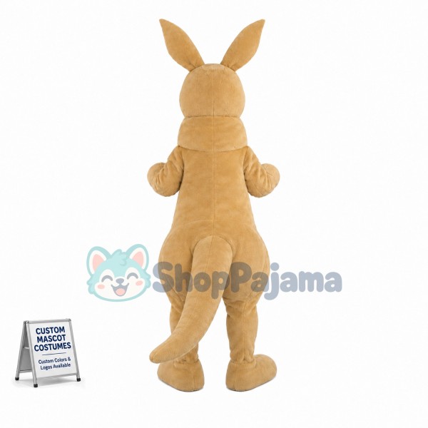 Beige Kangaroo Mascot Costume