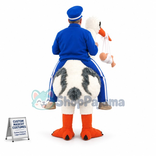 Carry Me Ride On Stork Costume Animal Funny Pants Novelty