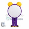 Cartoon Purple Twin Bell Alarm Clock Mascot Adult Costume