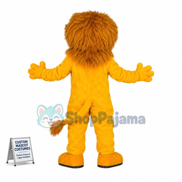 Lovely Yellow Lion Mascot Costume