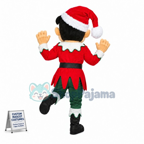 Optimistic Christmas Elf Mascot Costume