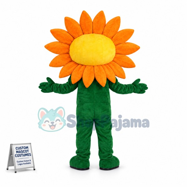 Cartoon Sunflower Man Mascot Costume