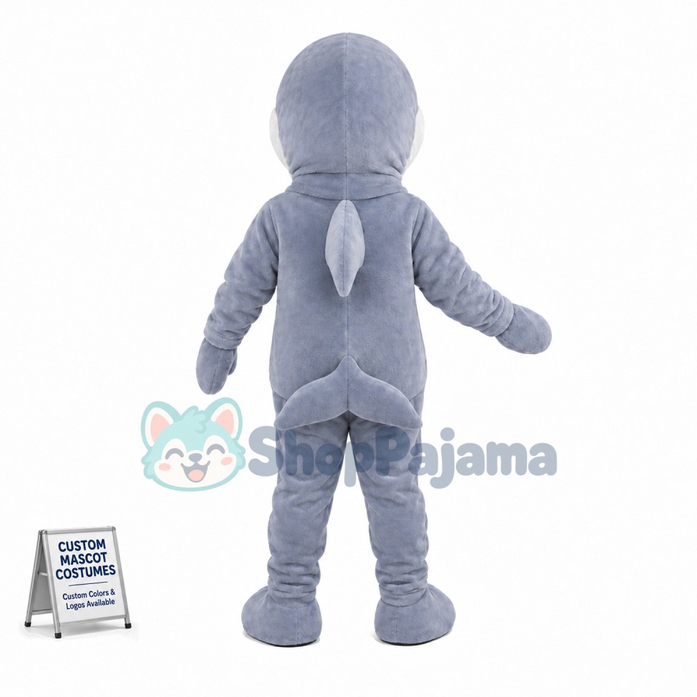 Lovely Grey Dolphin Mascot Costume 