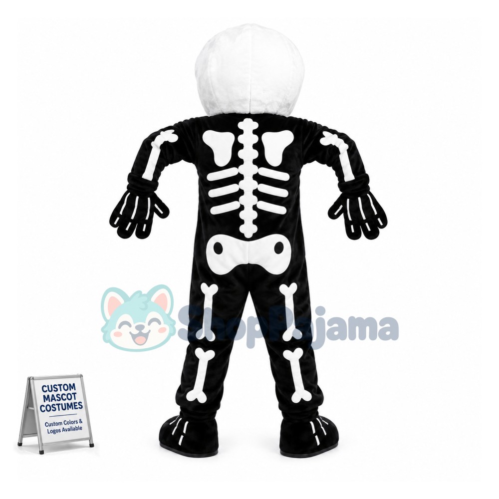 Halloween Skeleton Mascot Costume 