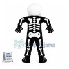 Halloween Skeleton Mascot Costume 