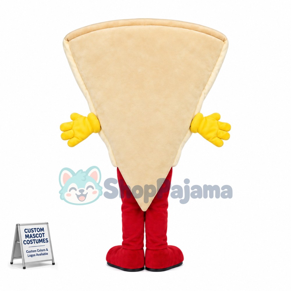 Deluxe Cartoon Pizza Slice Mascot Costume