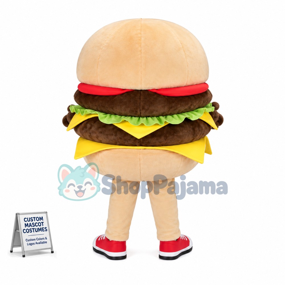 Deluxe Cartoon Double Cheeseburger Lightweight Mascot Costume 