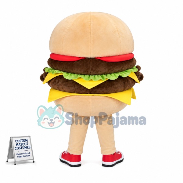Deluxe Cartoon Double Cheeseburger Lightweight Mascot Costume 