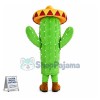 Adult Cartoon Mexican Cactus Mascot Costume 