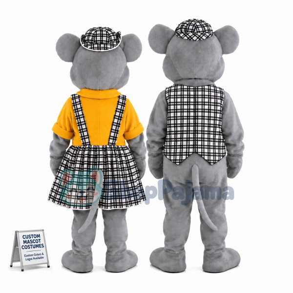 Mouse Couple Mascot Costume Fancy Dress Outfit 	