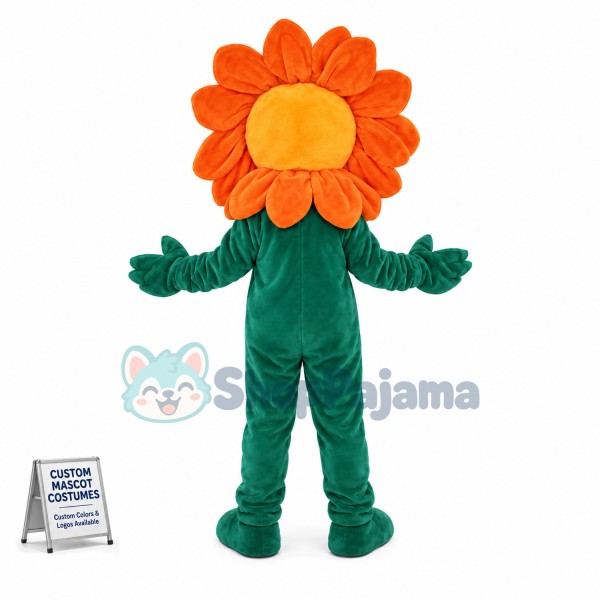 Adult Cartoon Sun Flower Mascot Costume 