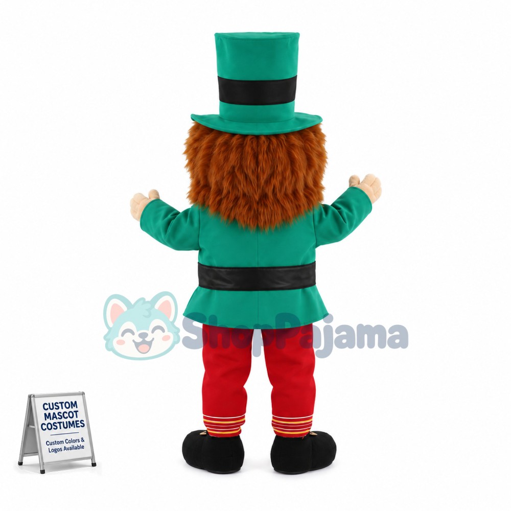 Happy Leprechaun Mascot Costume 