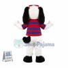 Cute White Dog Mascot Costume Fancy Dress Outfit