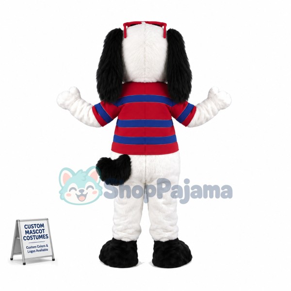 Cute White Dog Mascot Costume Fancy Dress Outfit