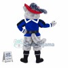 Cavalier Grey Cat Long Fur Mascot Costume 