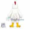 White Rooster Long Fur Mascot Costume 