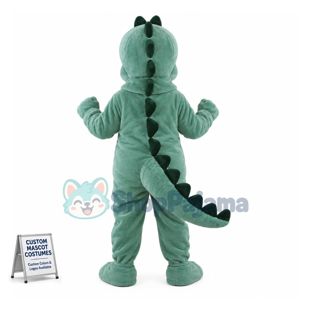 Fierce Green Alligator Mascot Adult Costume 